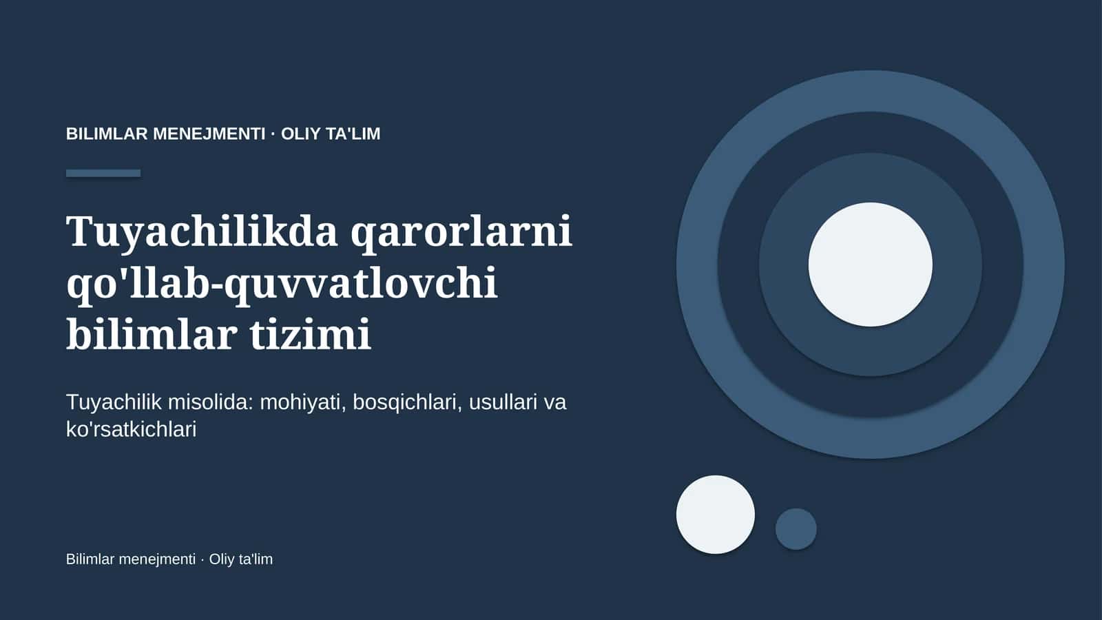 tuyachilikda qarorlarni qo'llab quvvatlovchi bilimlar tizimi 6889
