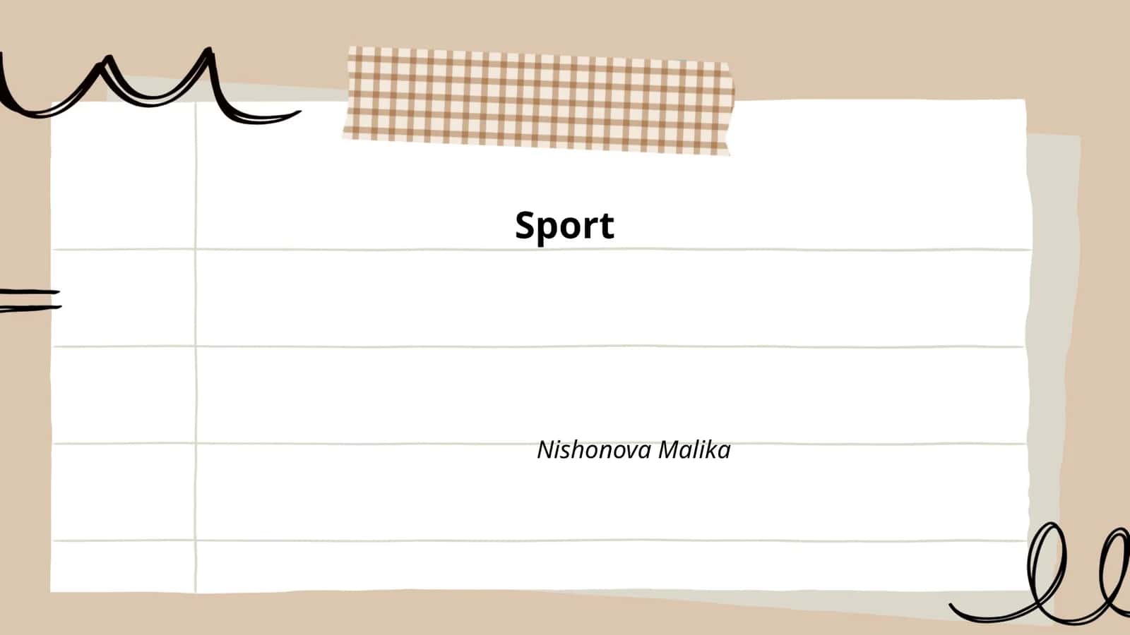 Sport Nishonova Malika
