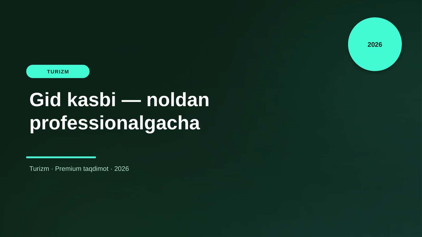 Gid kasbi — noldan professionalgacha