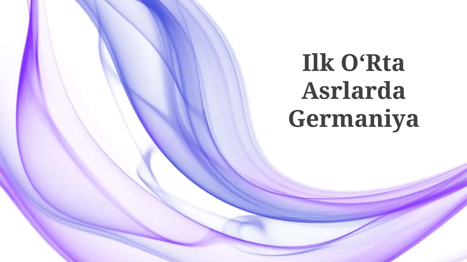 Ilk OʻRta Asrlarda Germaniya