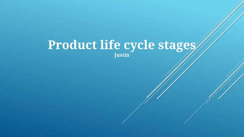 Product life cycle stages