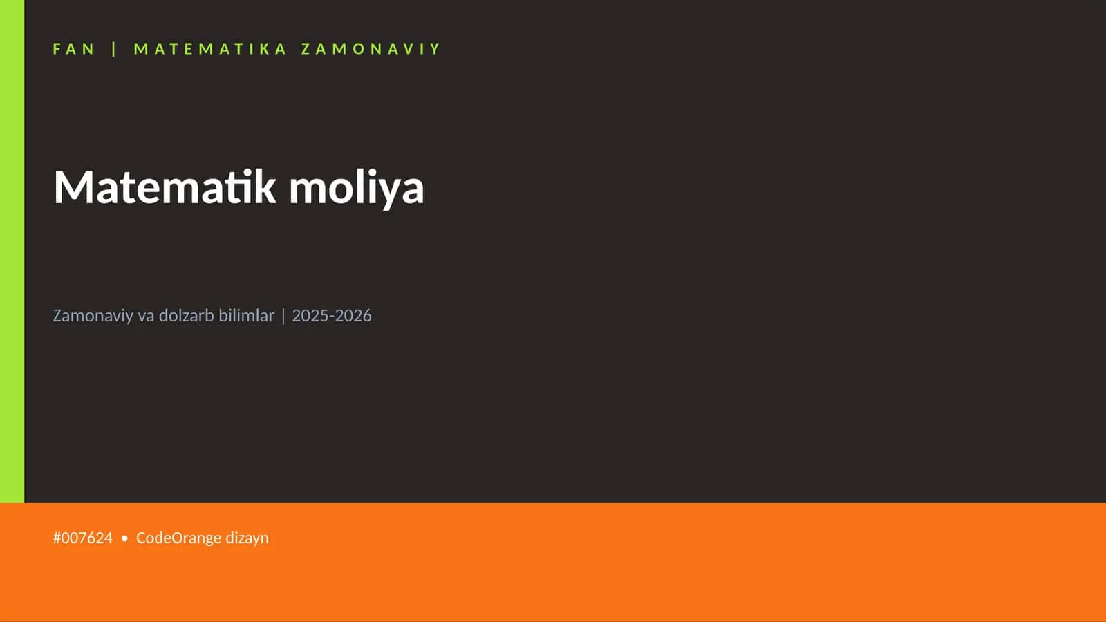 Matematik moliya