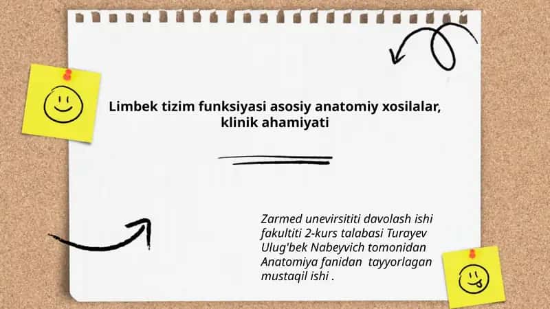 Anatomiya fanidan mustaqil ish