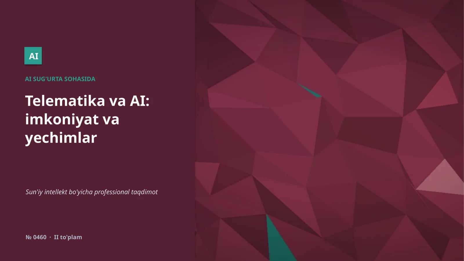 Telematika va AI: imkoniyat va yechimlar