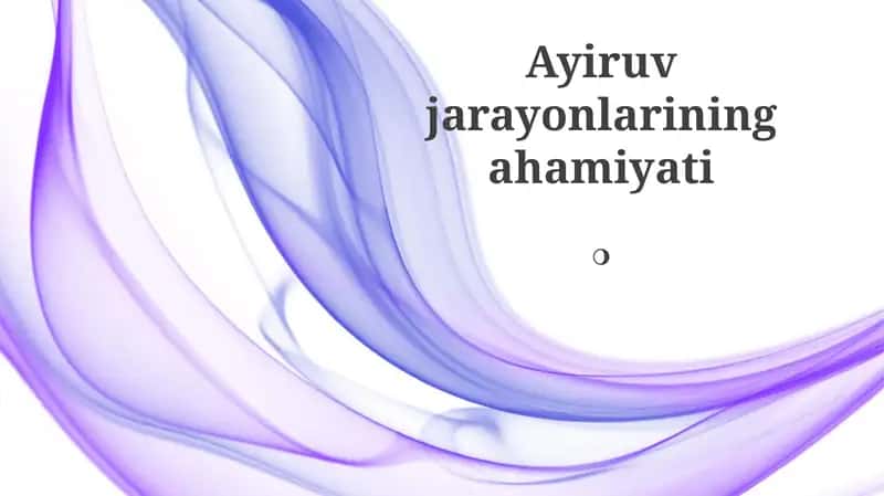 Ajratish texnologiyalaridagi yutuqlar