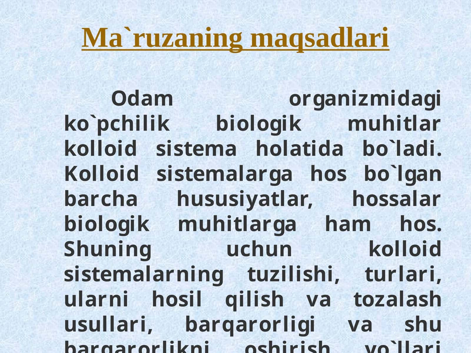 Kolloid sistemalar