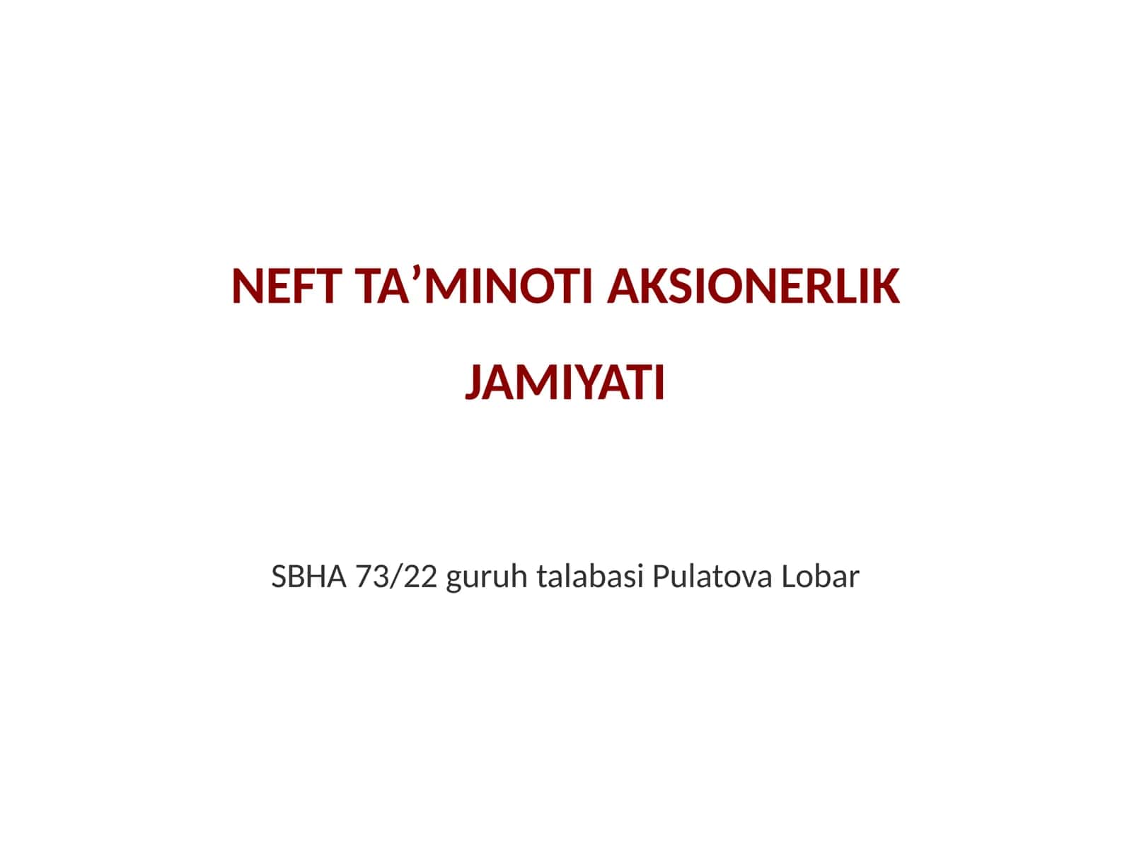 NEFT TAʼMINOTI AKSIONERLIK JAMIYATI