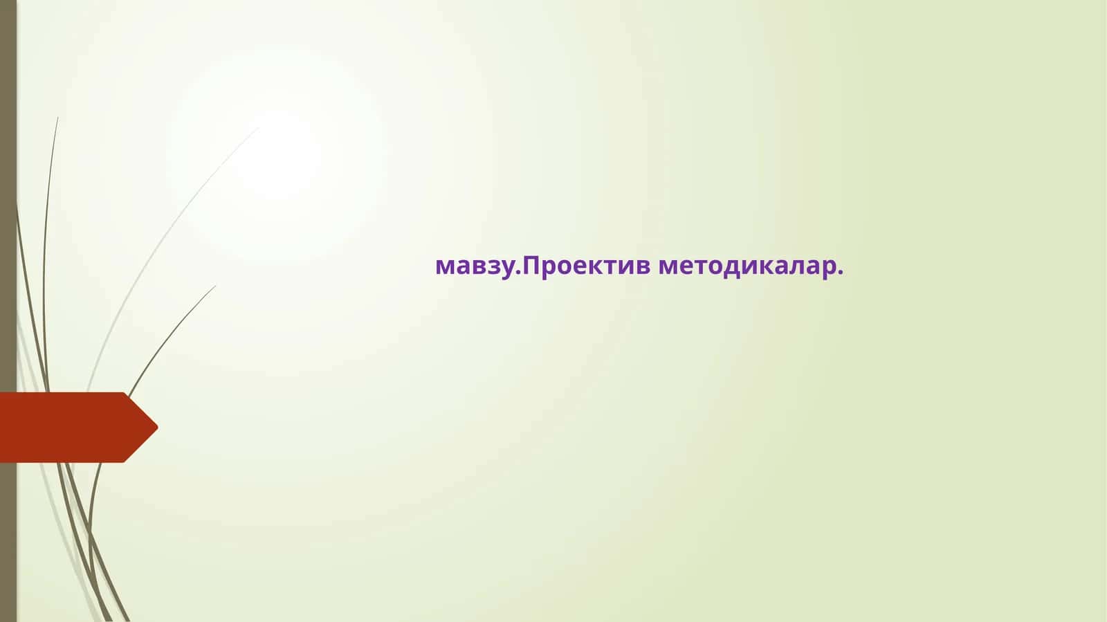 Проектив методикалар