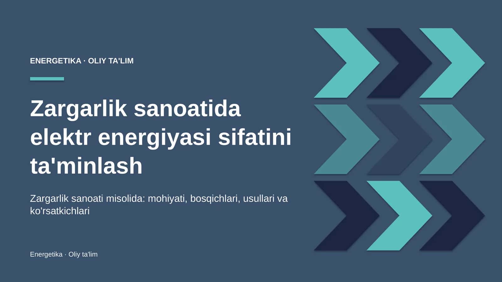 zargarlik sanoatida elektr energiyasi sifatini ta'minlash 5660