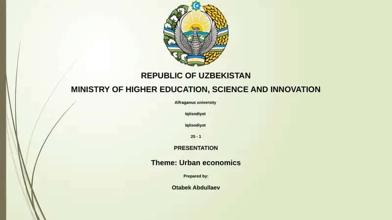 Urban economics