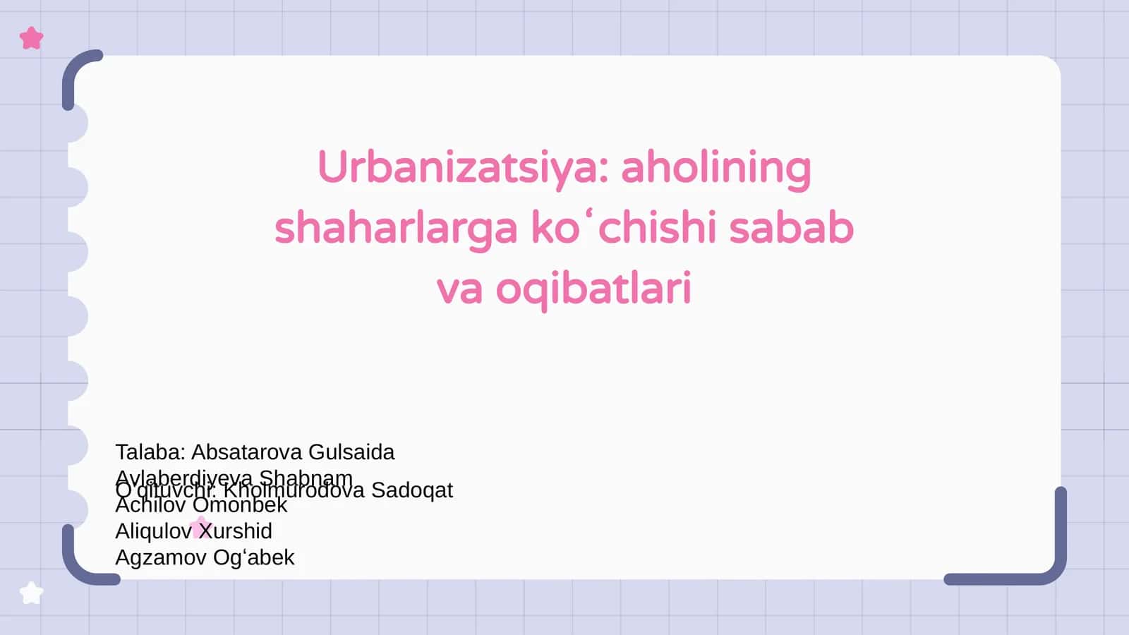 Urbanizatsiya: aholining shaharlarga koʻchishi sabab va oqibatlari