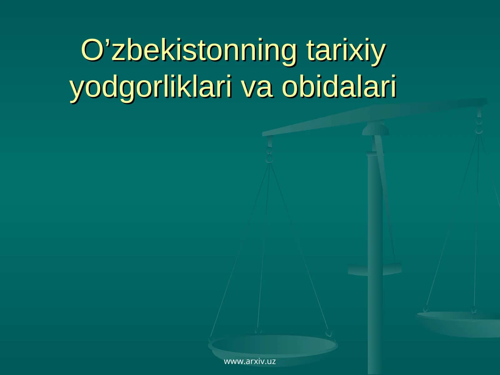 Xorazmning qadimgi davrdan hozirgi kungacha bo`lgan tarixi