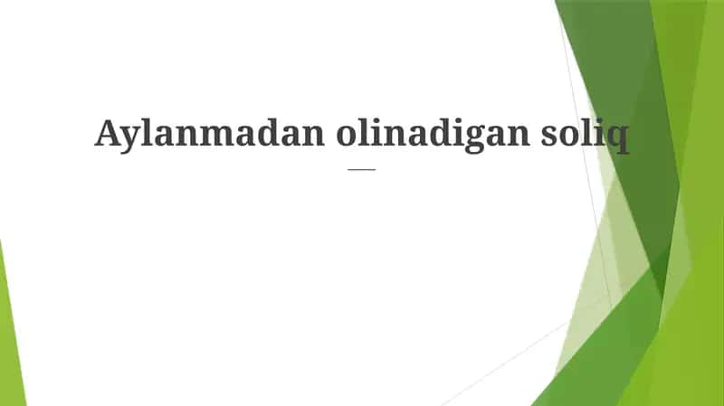 Soliq to'lovlari