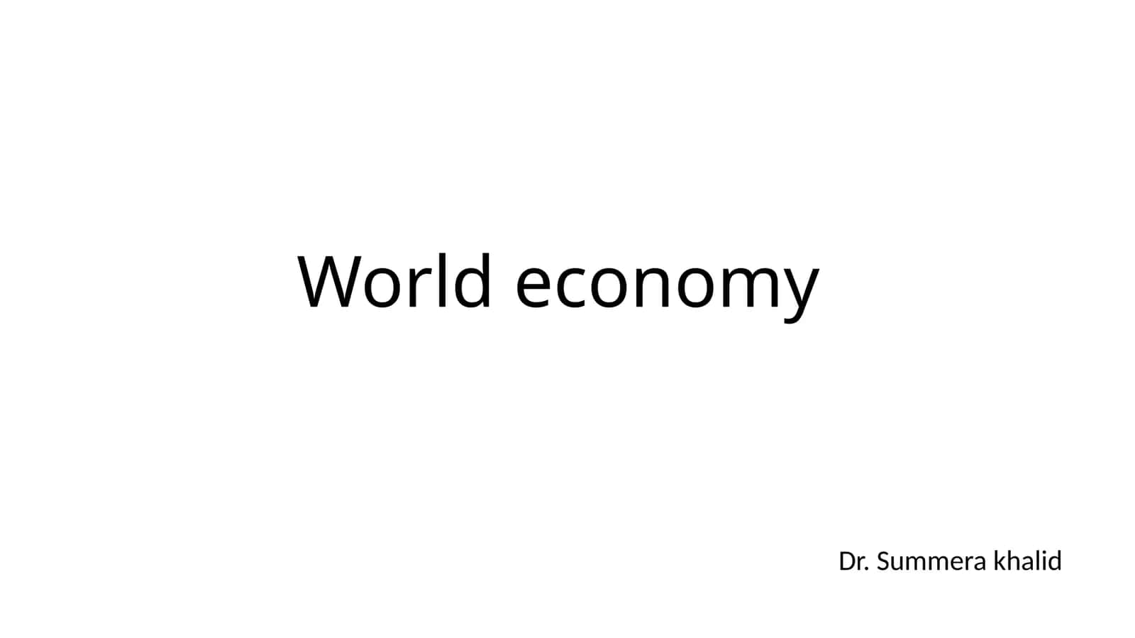 World Economy
