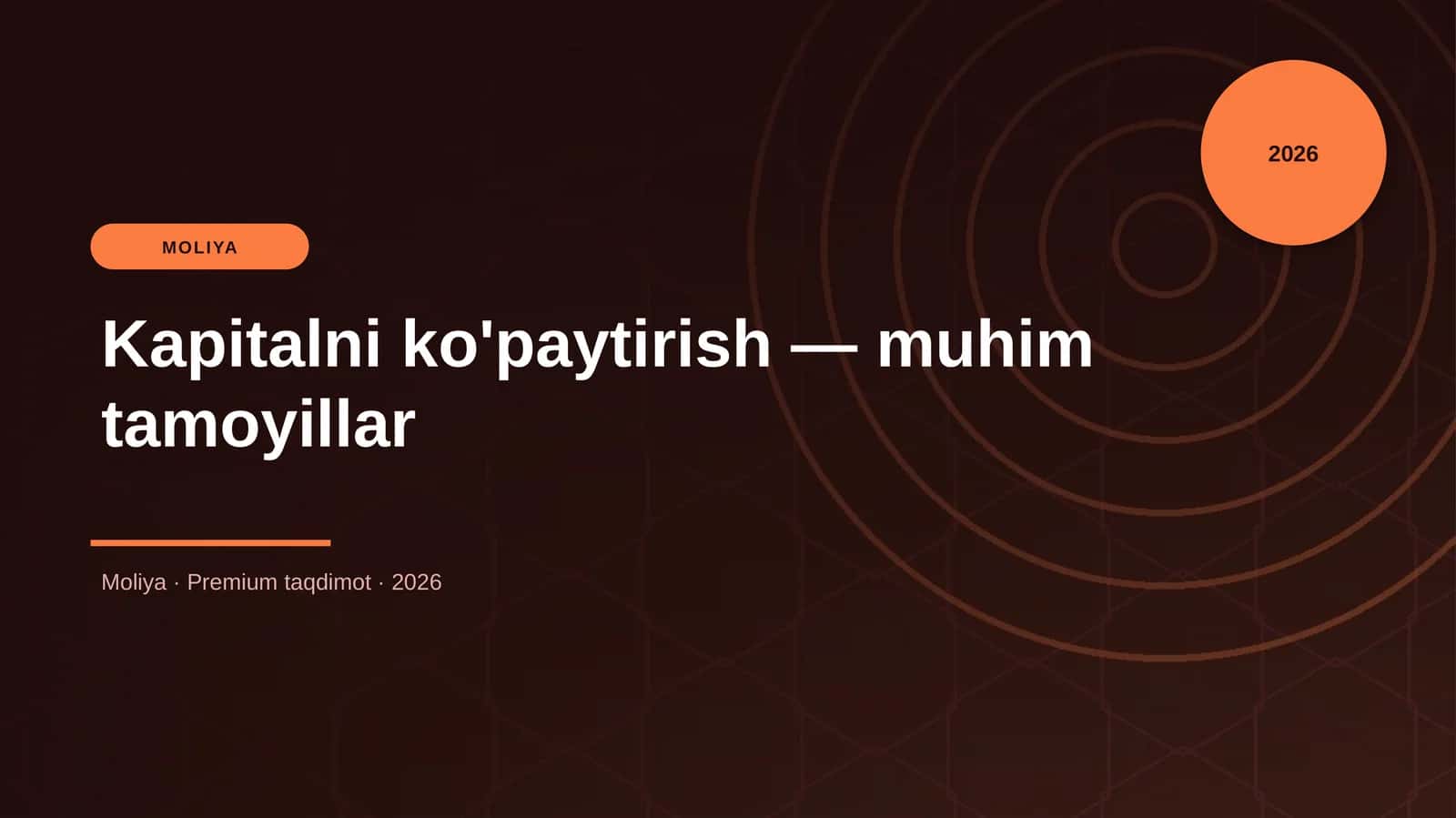 Kapitalni ko'paytirish — muhim tamoyillar