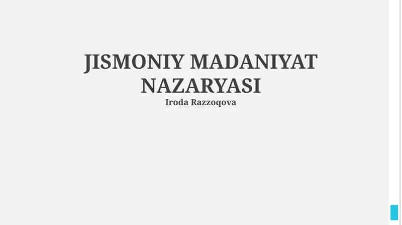 Jismoniy Madaniyat Nazaryasi