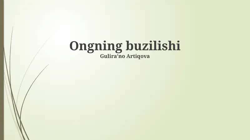 Eshitish qobiliyatining buzilishi