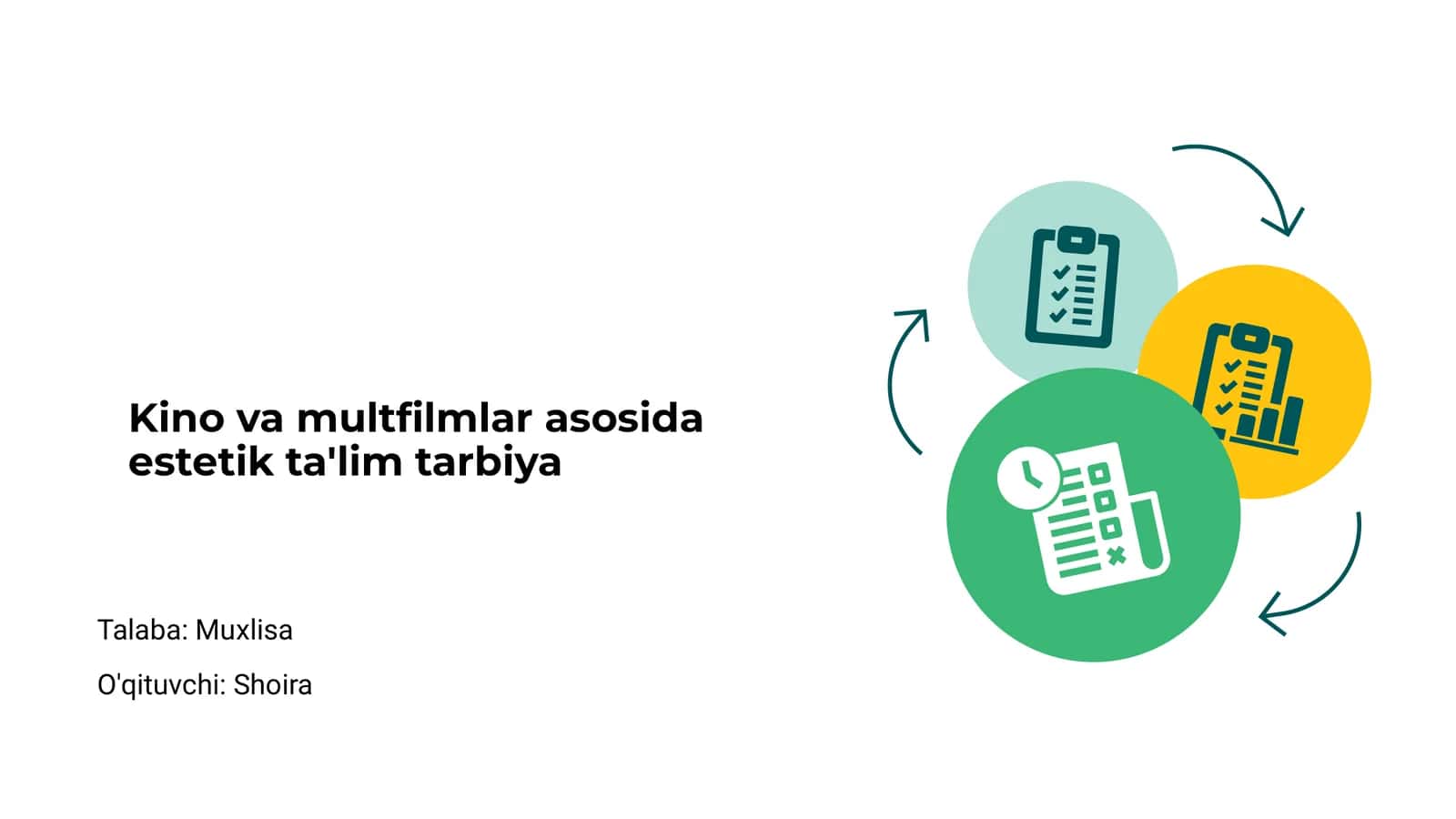 Kino va multfilmlar asosida estetik ta'lim tarbiya
