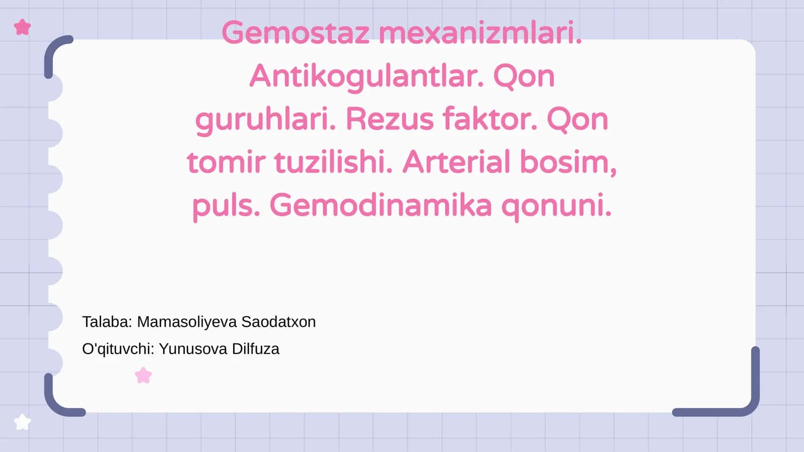 Gemostaz mexanizmlari