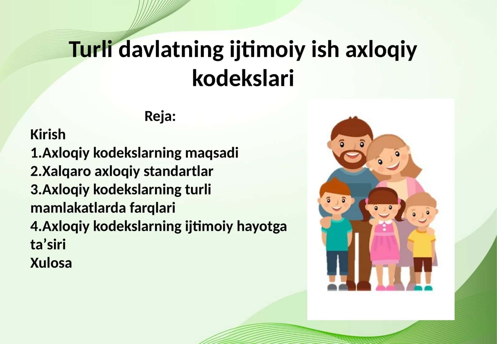 Turli davlatning ijtimoiy ish axloqiy kodekslari