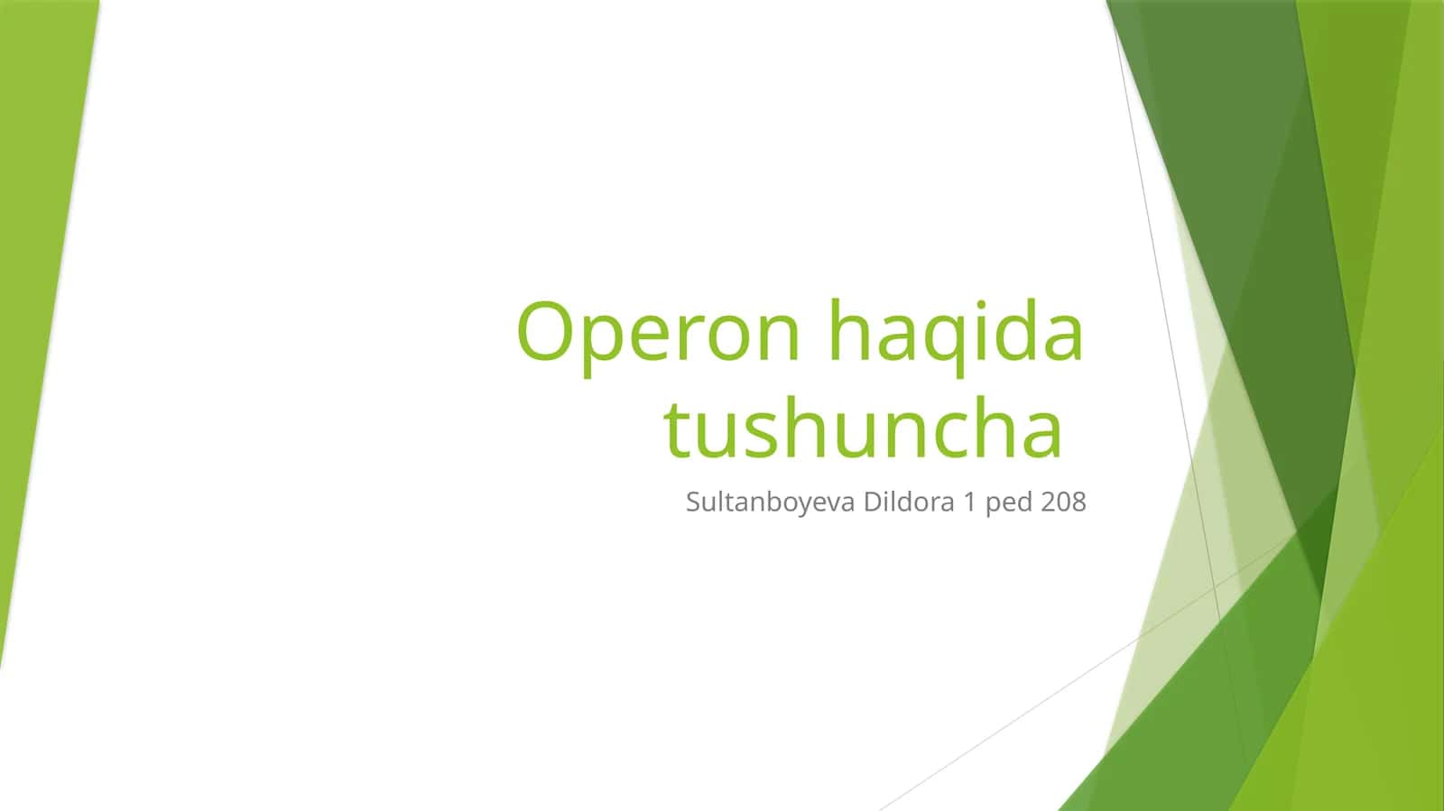 Operon haqidatu shuncha