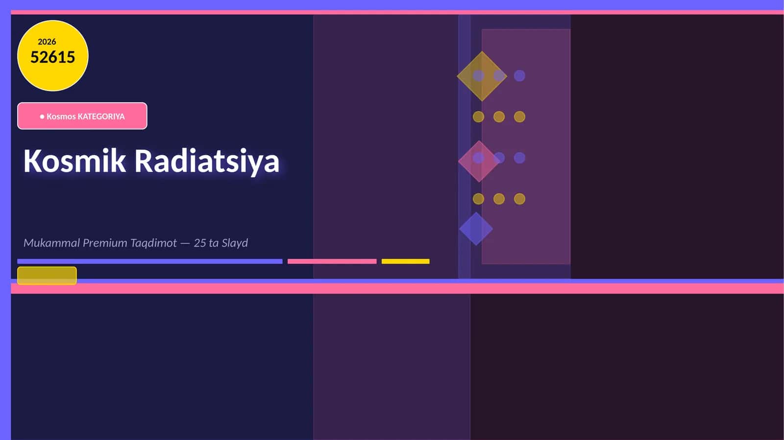 Kosmik Radiatsiya Mukammal Premium Taqdimot