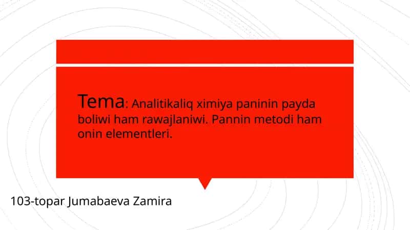 Analitikaliqximiyapáninin paydaboliwi hamrawajlaniwi