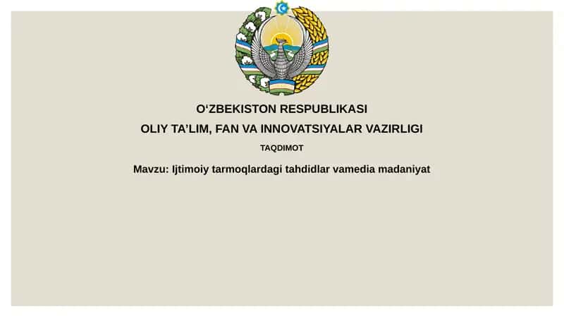 Ijtimoiy tarmoqlar va media madaniyatining ahamiyati