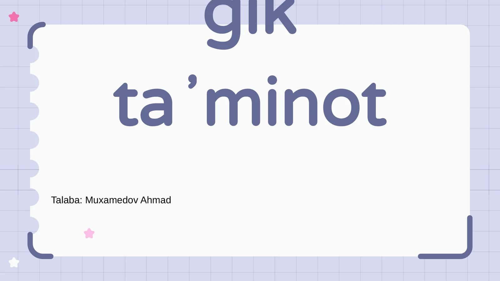 Metrologiya va metrologik taʼminot