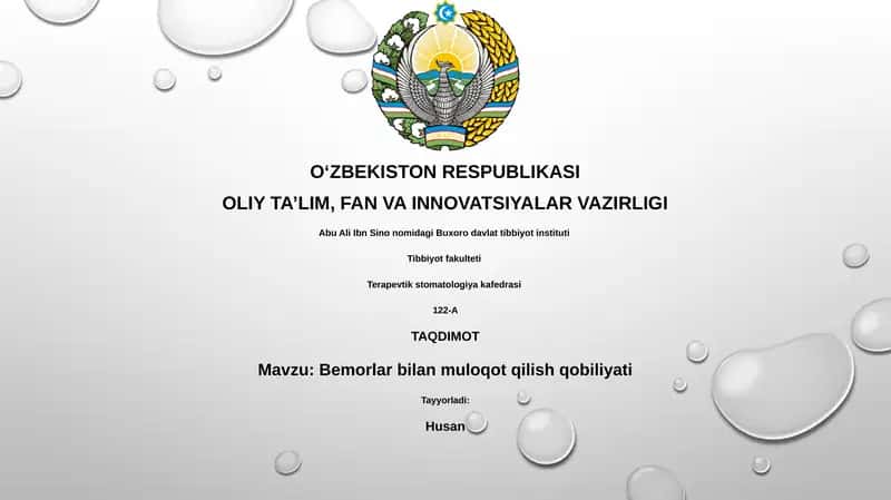Bemorlar bilan muloqot qilish qobiliyati