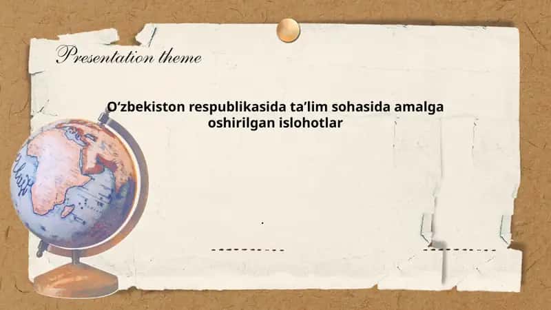 Ta'lim tizimini modernizatsiya qilish va boshqaruv islohotlari