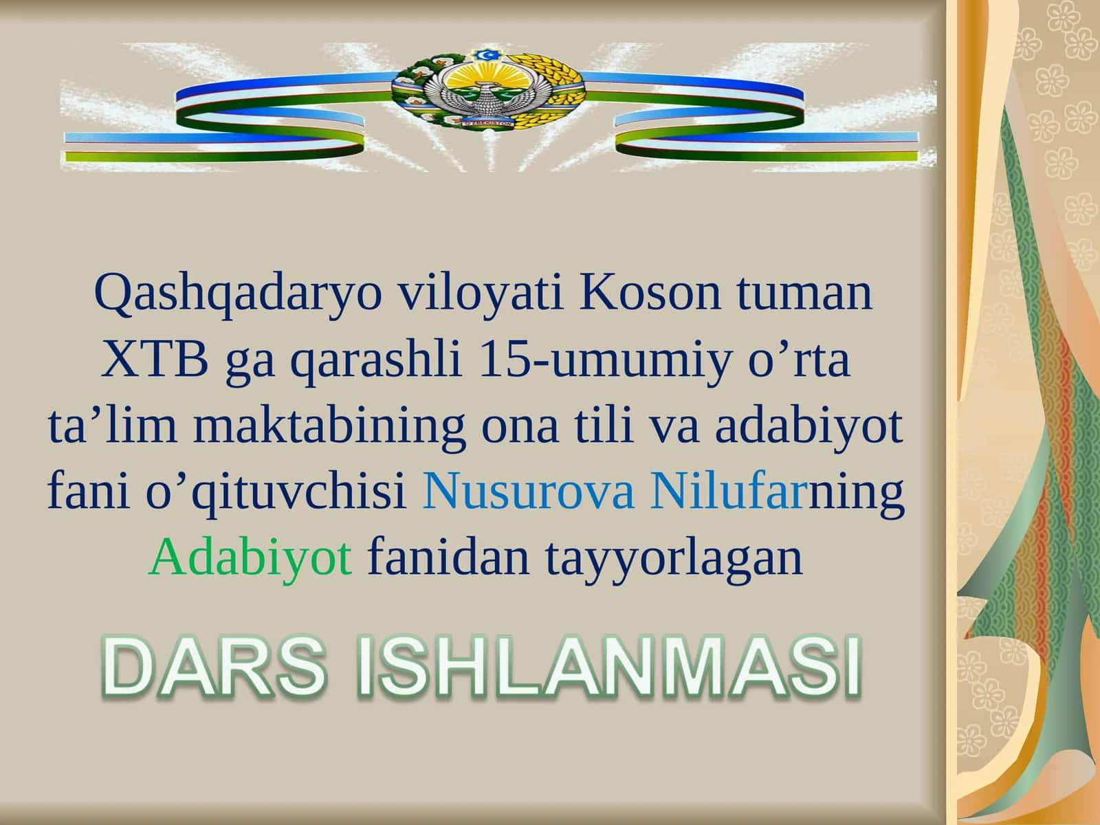 ERKIN VOHIDOVNING HAYOTI VA IJODI HAQIDA