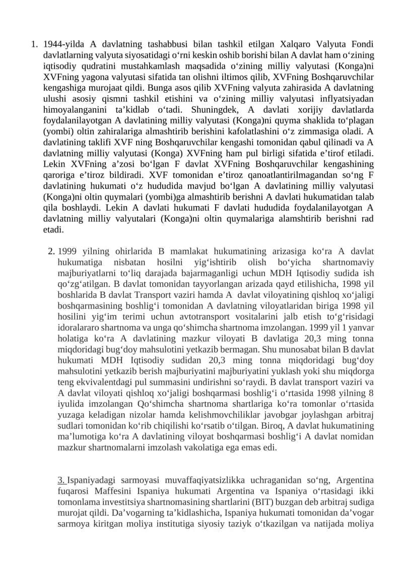 Xalqaro Valyuta Fondi va Valyuta Uning Xususiyatlari