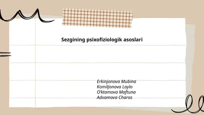 Sezgining psixofiziologik asoslari