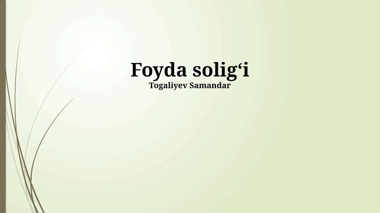 Daromad solig'i