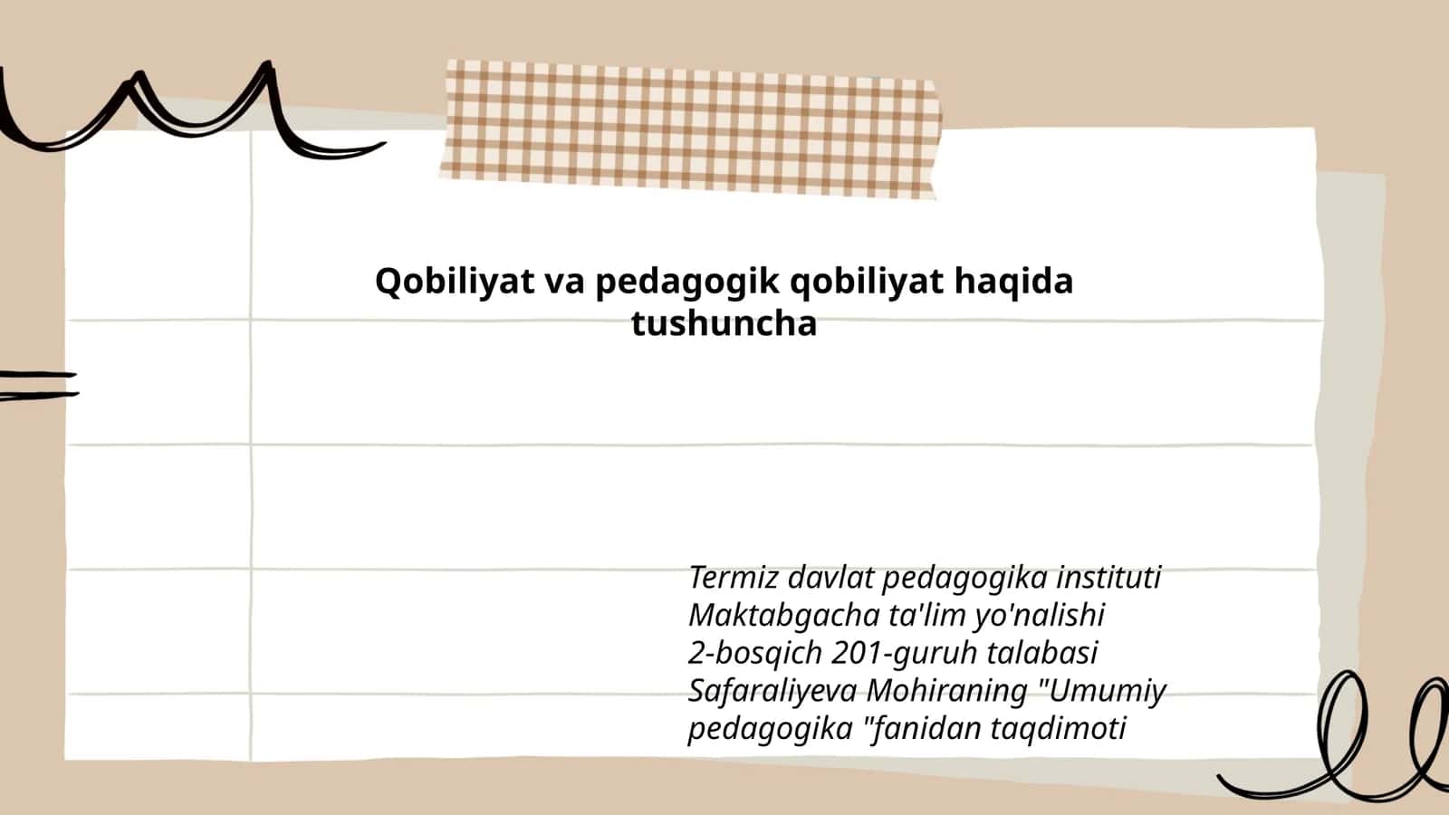 Umumiy pedagogika fanidan taqdimoti