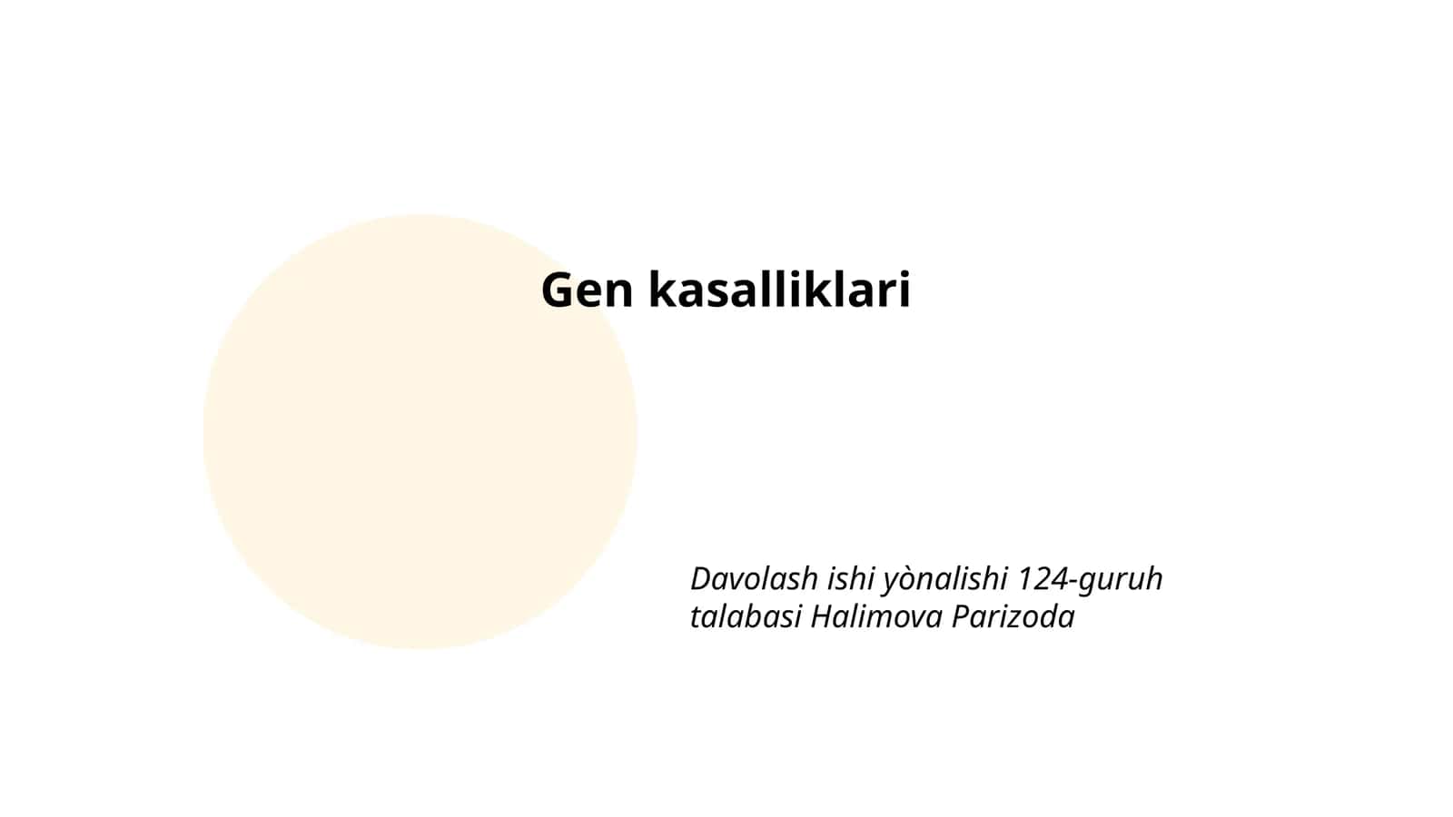 Genetik kasalliklarni tasniflash