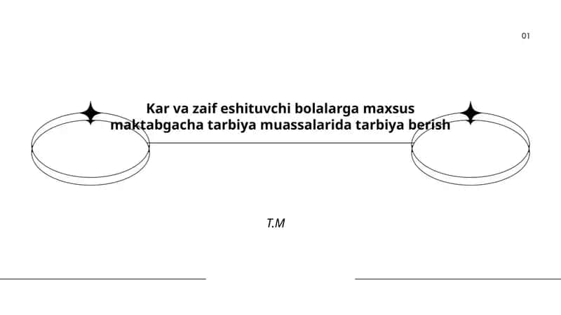 Kar va zaif eshituvchi bolalarga maxsus maktabgacha tarbiya muassalarida tarbiya berish