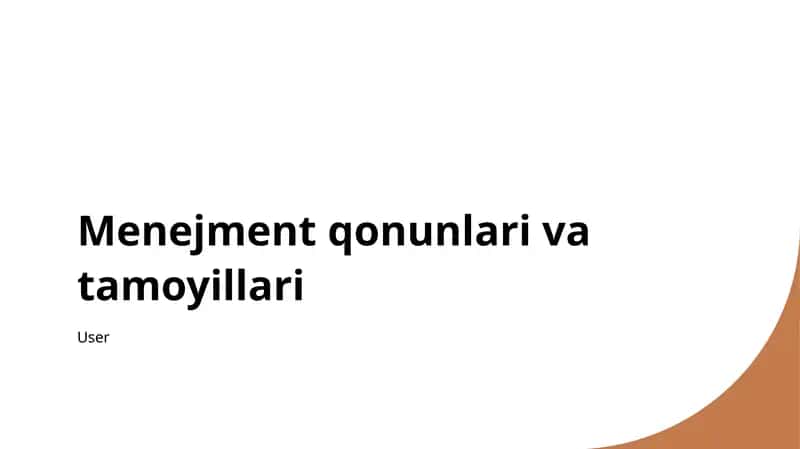 Menejment nazariyalari