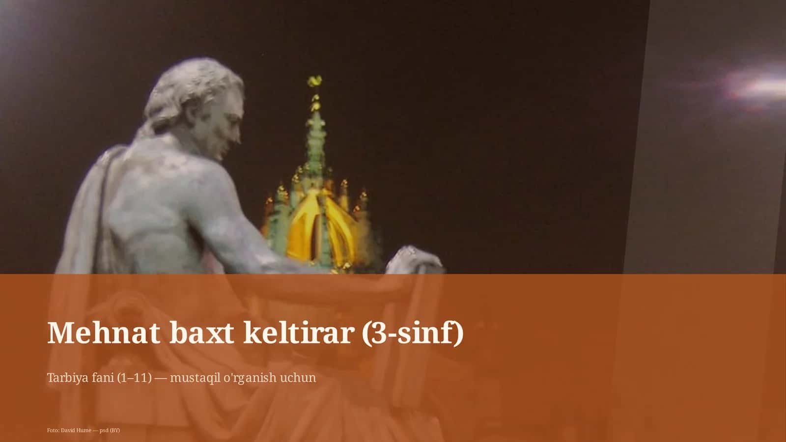 Mehnat baxt keltirar (3-sinf)