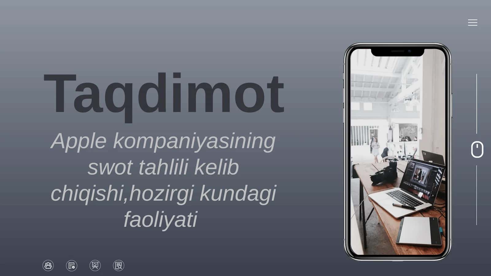 Apple kompaniyasining swot tahlili kelib chiqishi,hozirgi kundagi faoliyati