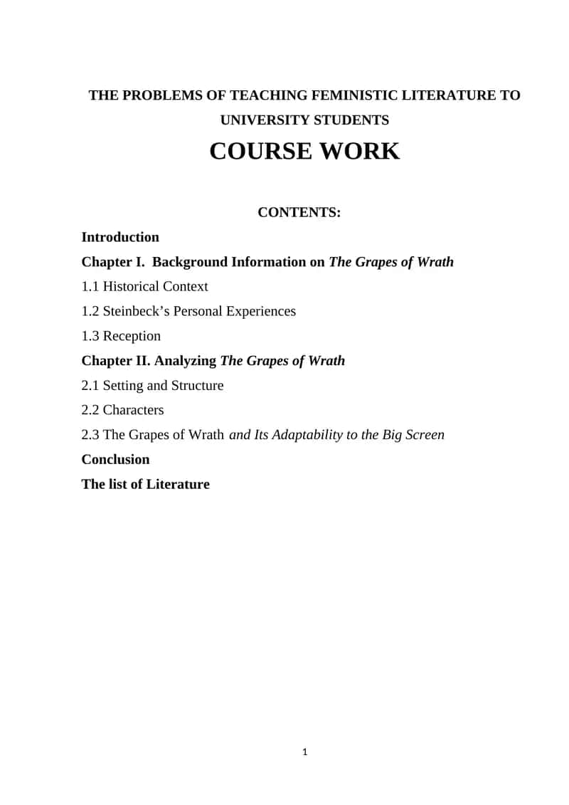 THE PROBLEMS OF TEACHING FEMINISTIC LITERATURE TO UNIVERSITY STUDENTS