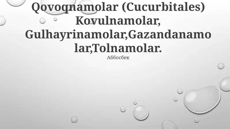 Qovoqnamolar (Cucurbitales)