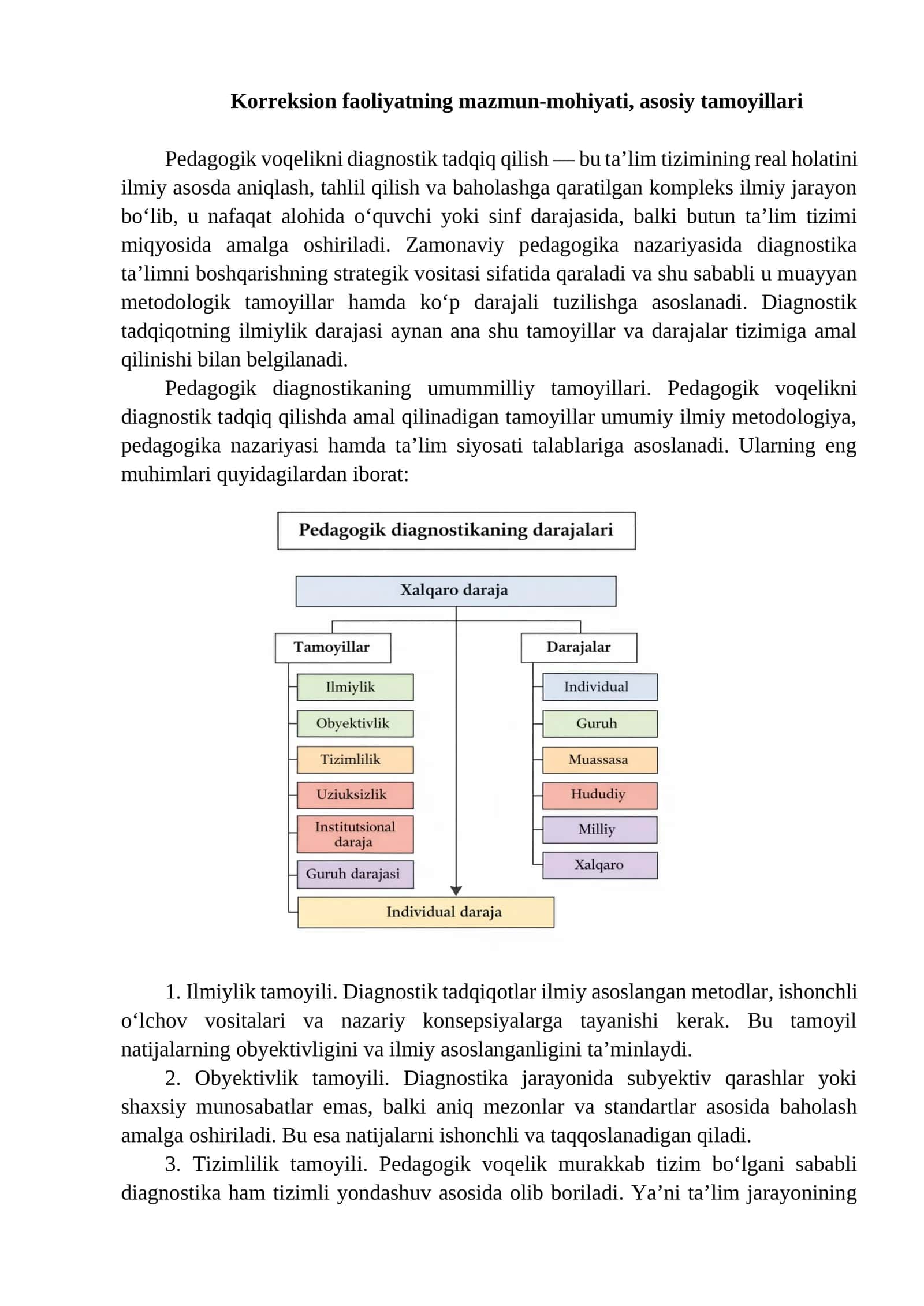 Pedаgоgik vоqelikni diаgnоstik tаdqiq qilish
