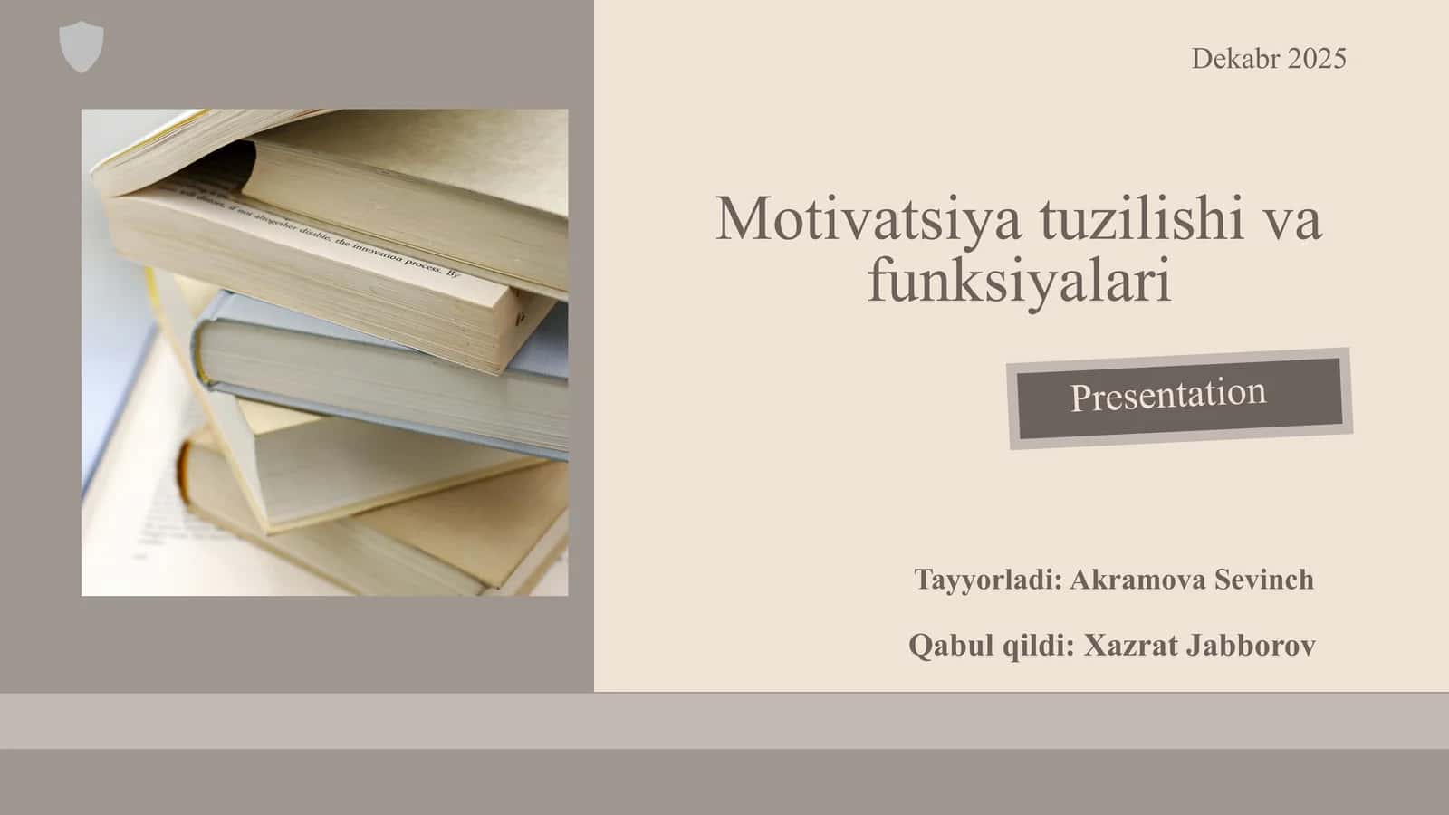 Motivatsiya tuzilishi va funksiyalari