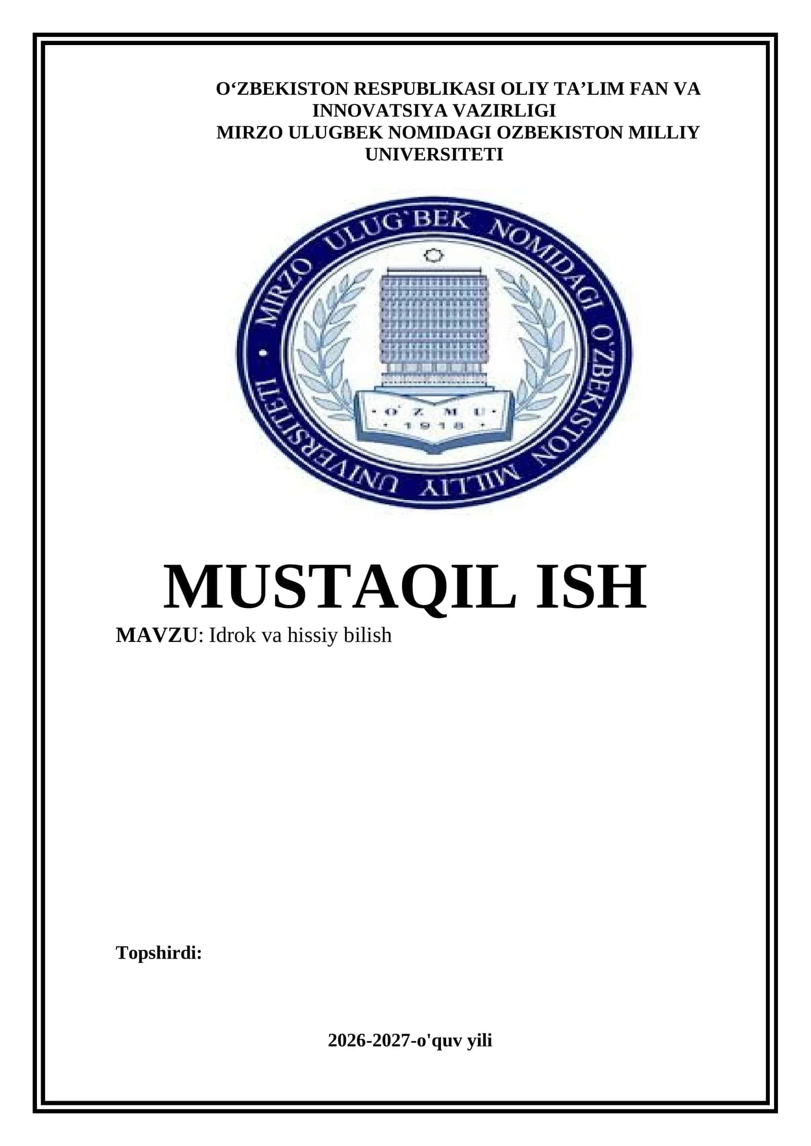 Idrok va hissiy bilish