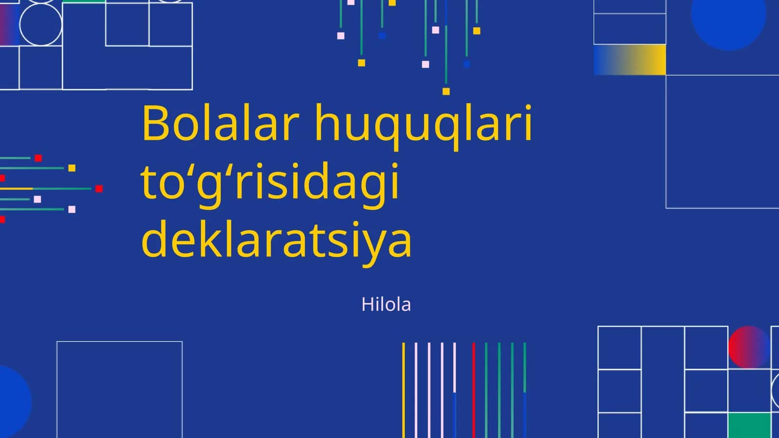 Bolalar huquqlari toʻgʻrisidagi deklaratsiya
