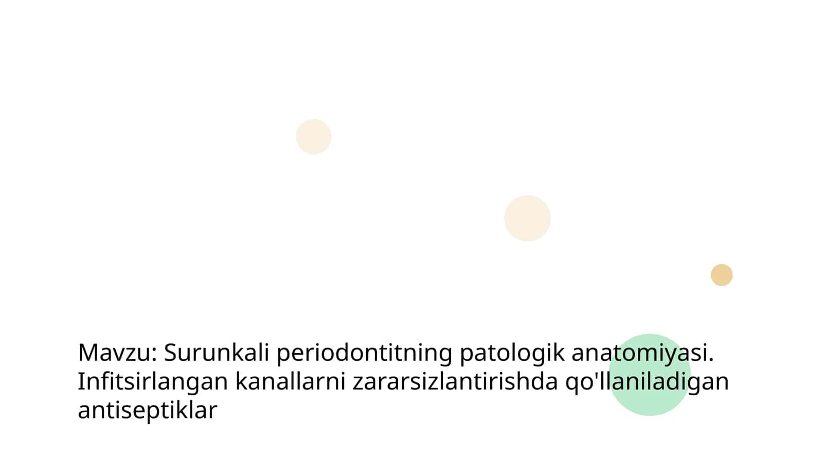 Surunkali periodontitning patologik anatomiyasi
