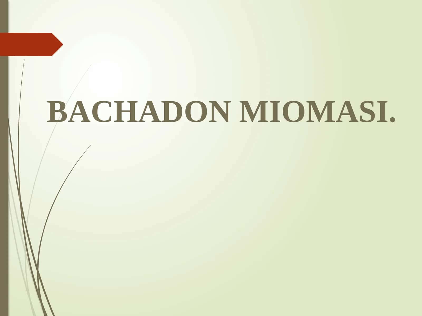 BACHADON MIOMASI