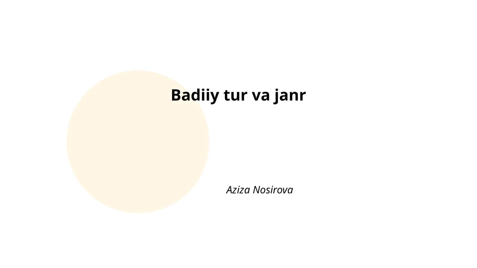 Badiiy tur va janr